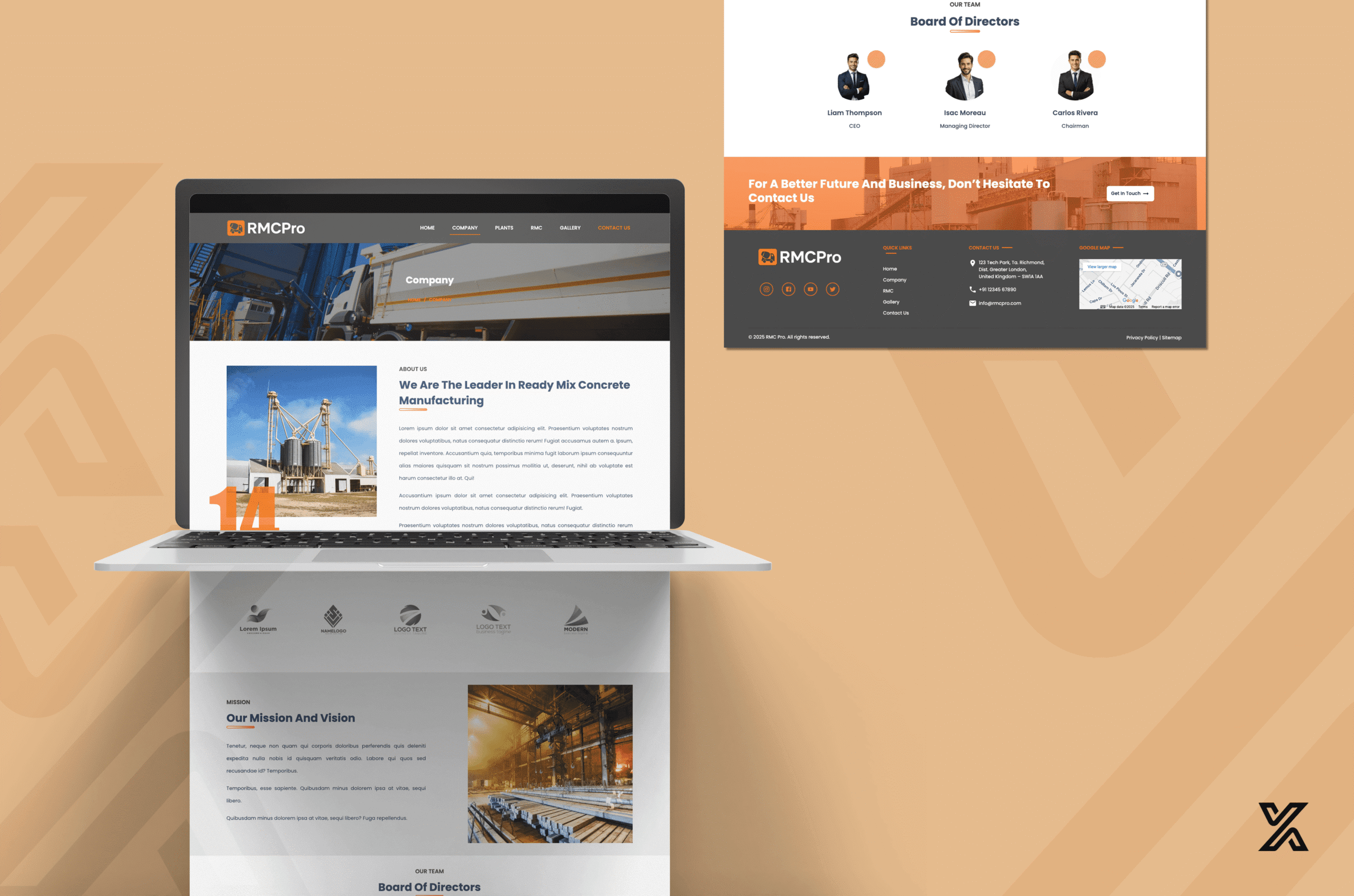 RMCPro – React Template for Ready Mix Concrete Suppliers