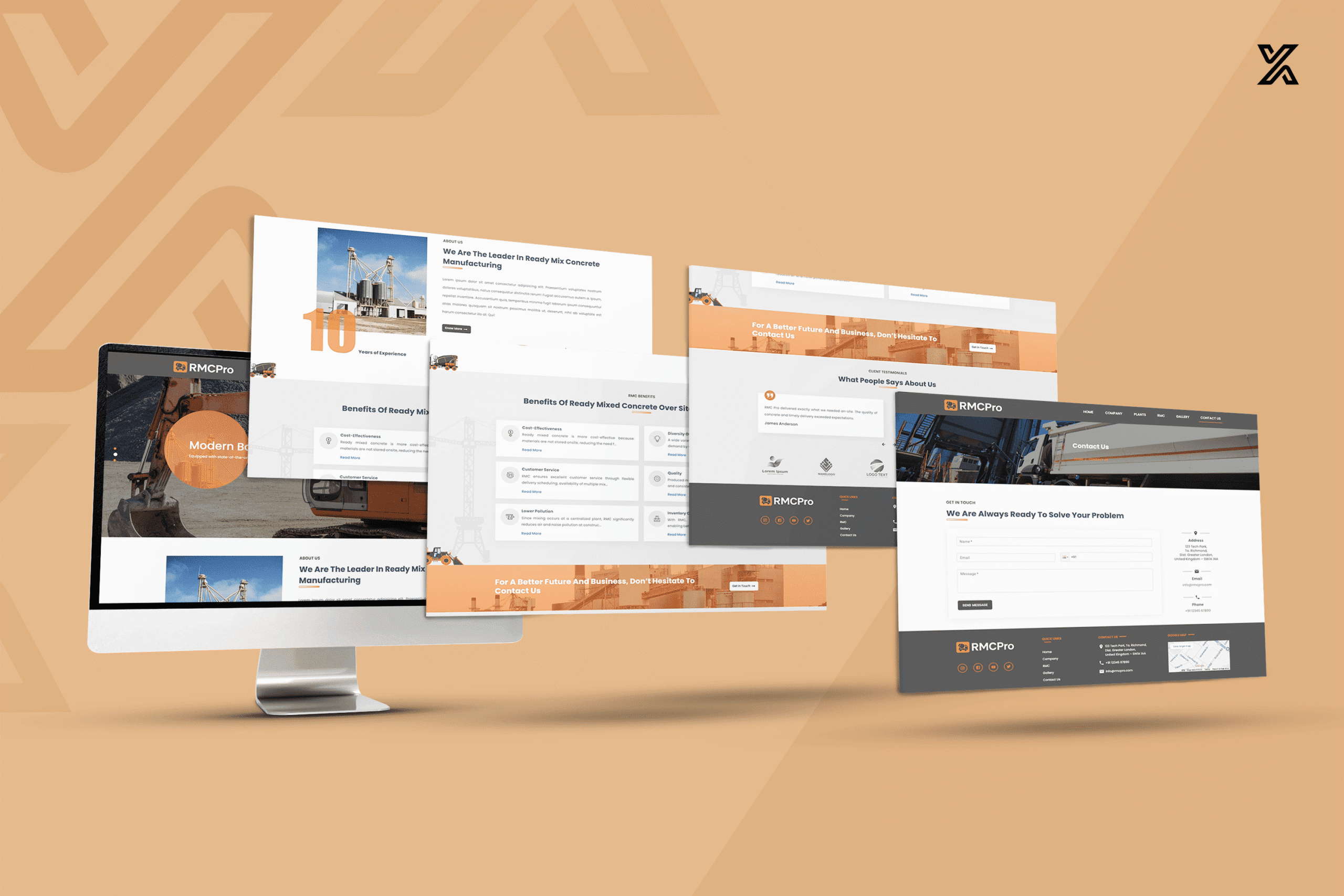 RMCPro – React Template for Concrete Suppliers & Construction Materials