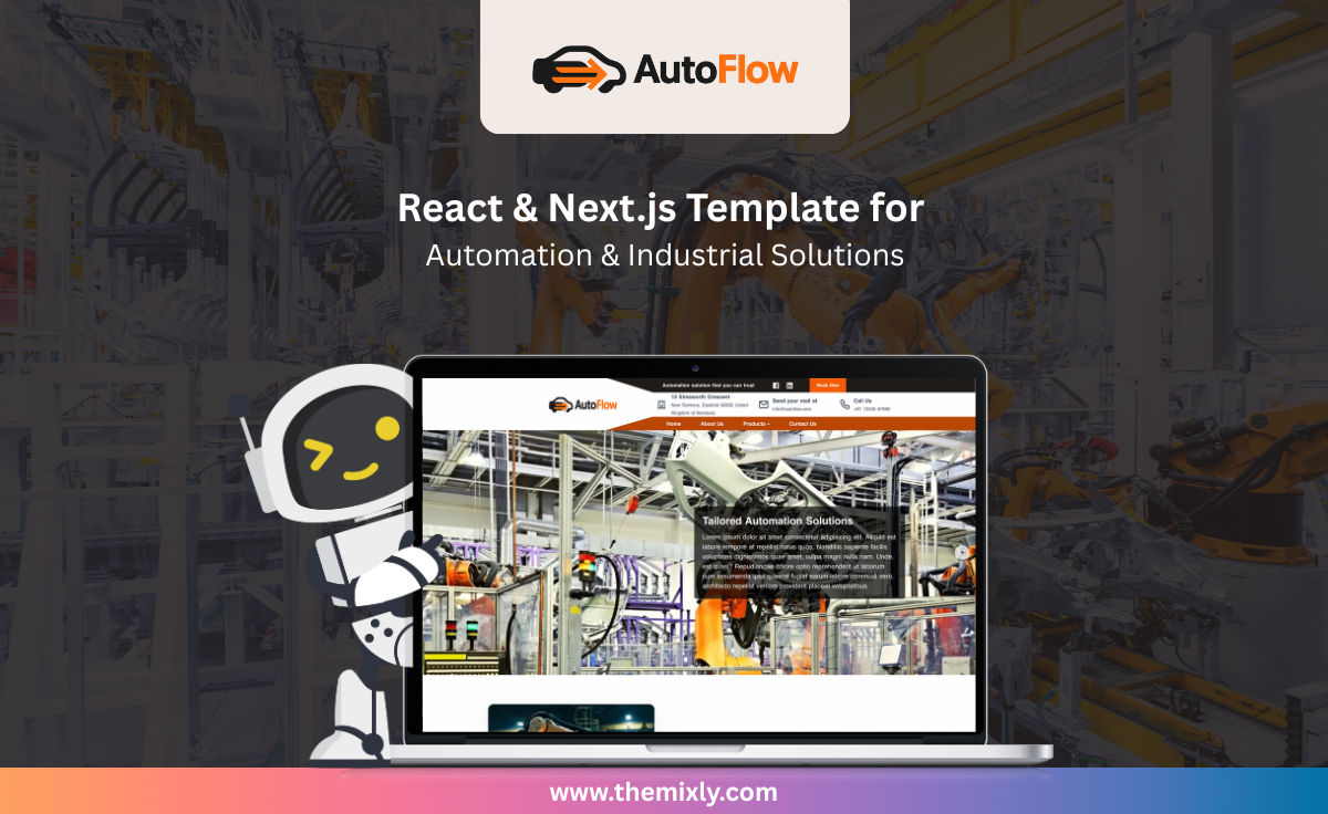 AutoFlow – React/Next.js Template for Automation | Themixly