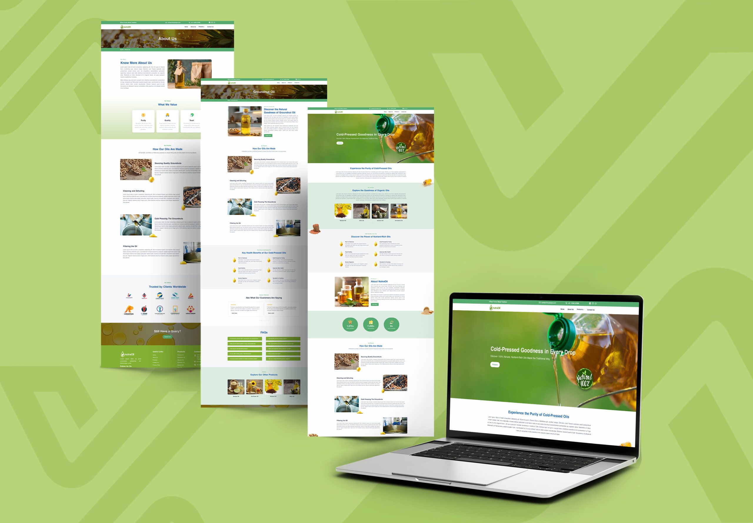 NutraOil – React & Next.js Template for Organic Oil Products | Themixly | Image 1