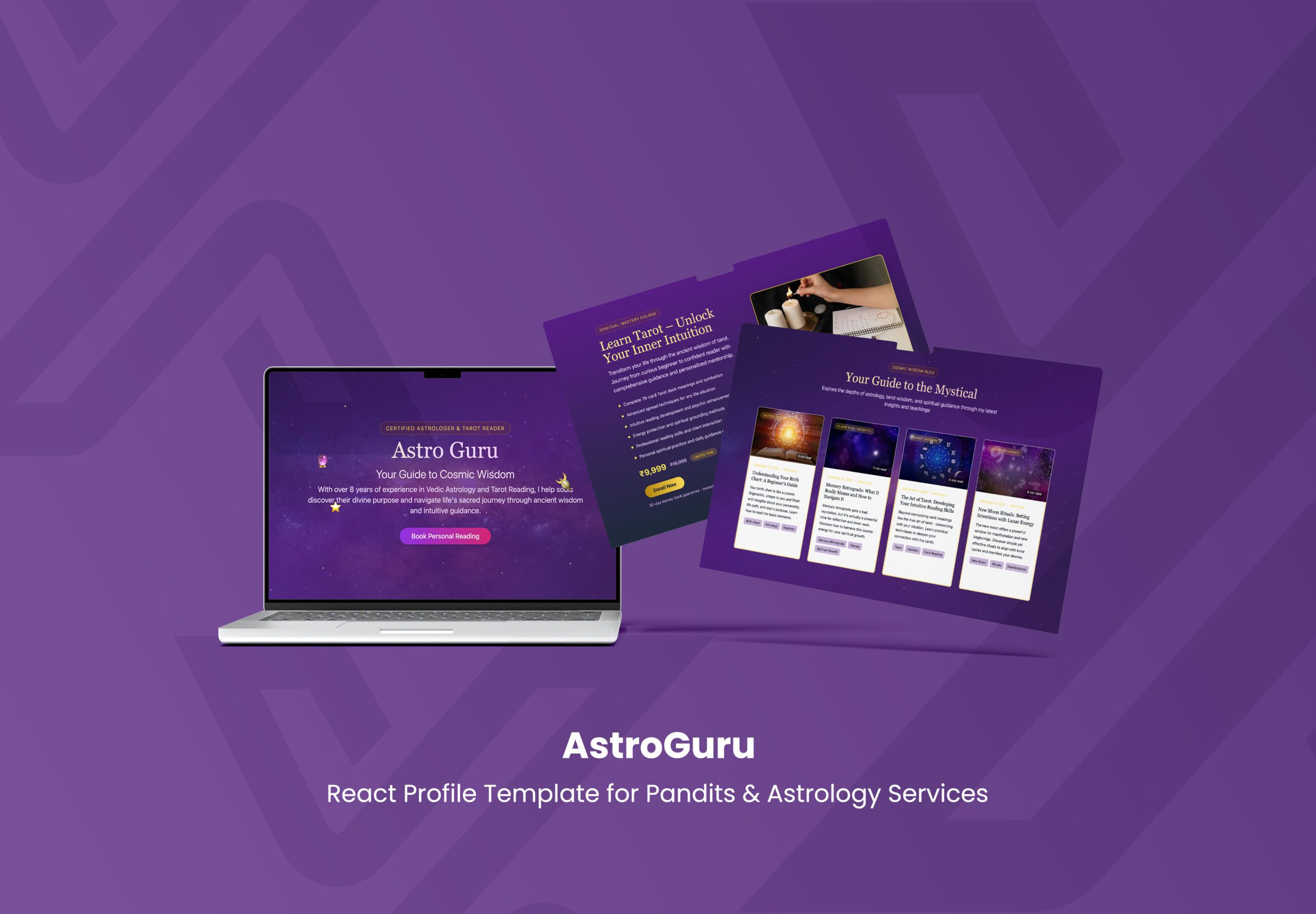 AstroGuru – React Profile Template for Pandits & Astrology Services | Themixly
