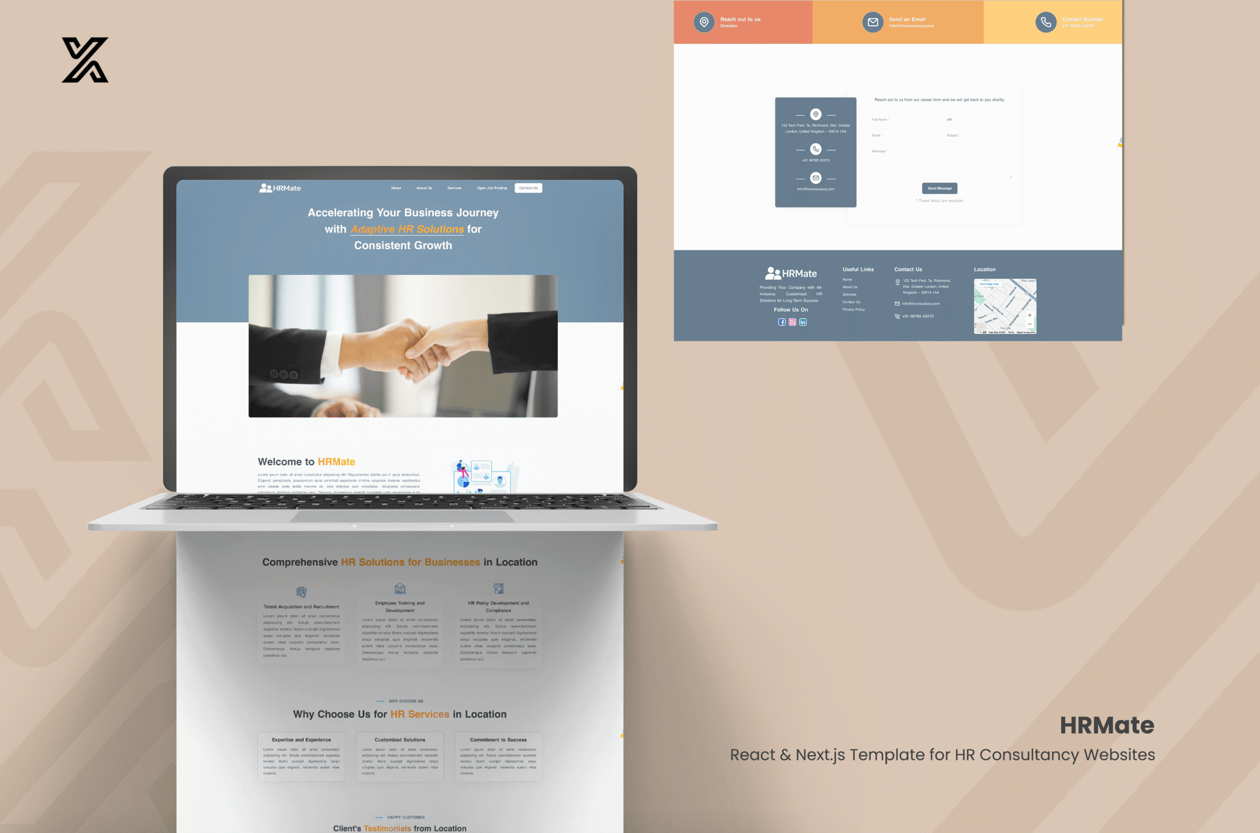 HRMate – React & Next.js Template for HR Consultancy Websites