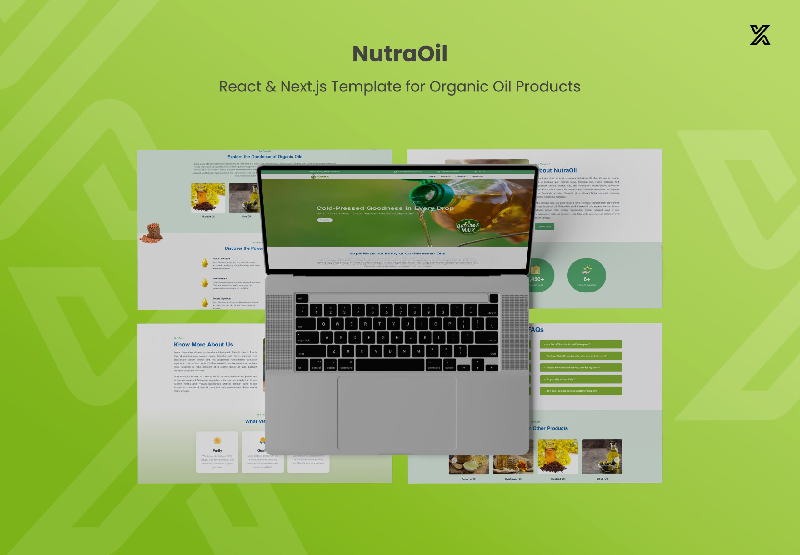 NutraOil – React & Next.js Template for Organic Oil Products | Themixly