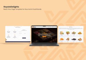 RoyaleDelights – React One-Page Template for Gourmet & Food Brands
