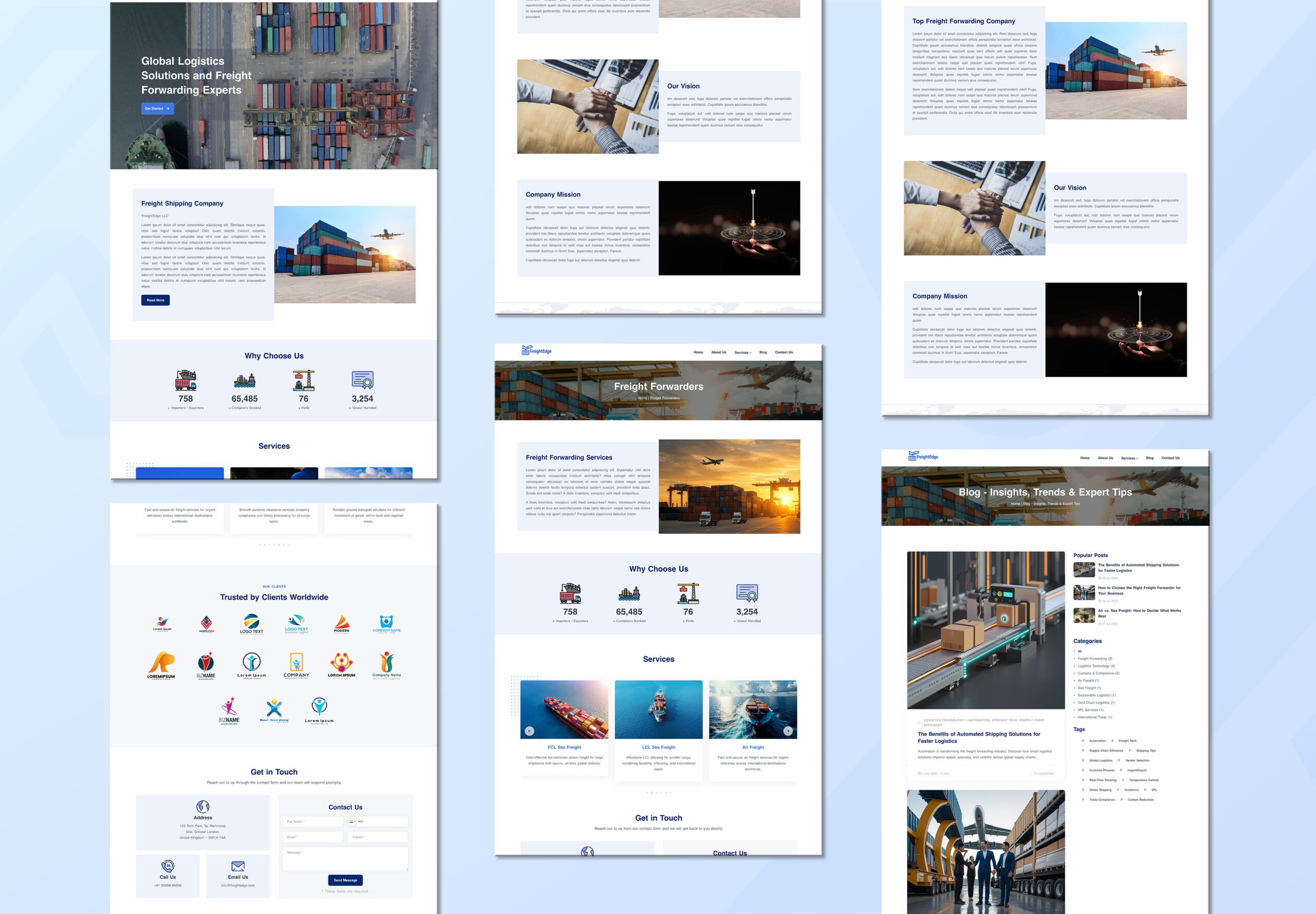 FreightEdge – React & Next.js Template for Freight Forwarding | Themixly | Image 1