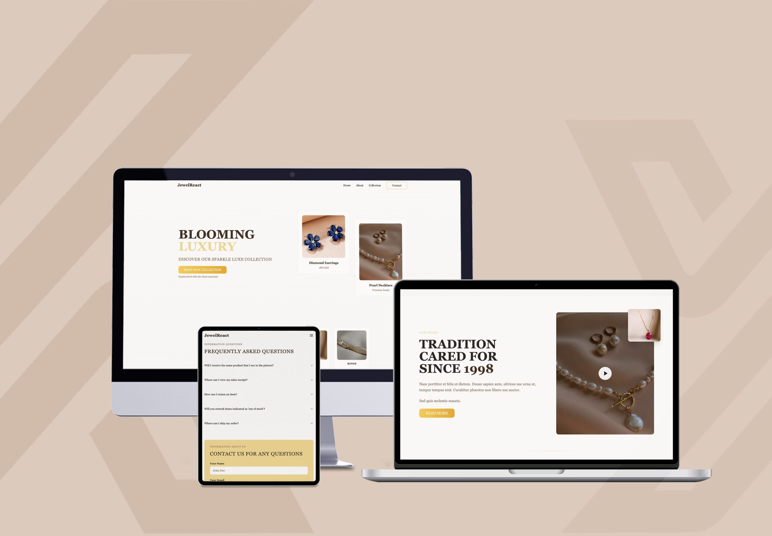 JewelReact – React Template for Jewellery Shop Websites | Themixly | Image 2