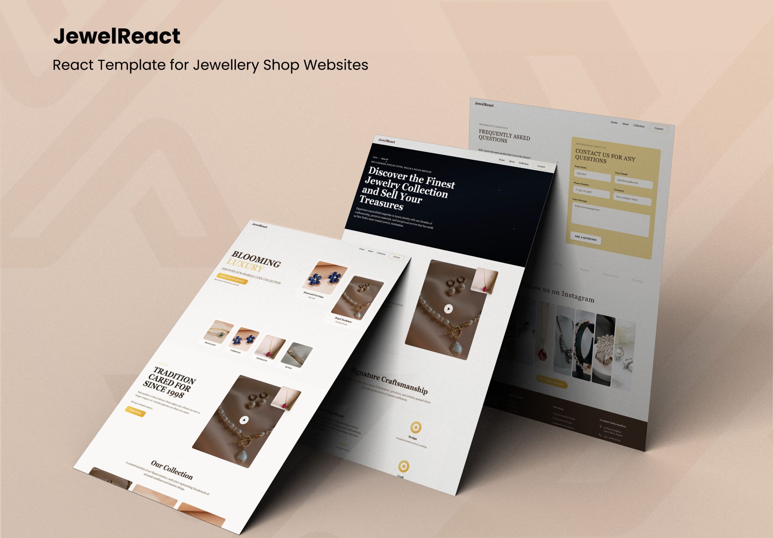 JewelReact – React Template for Jewellery Shop Websites