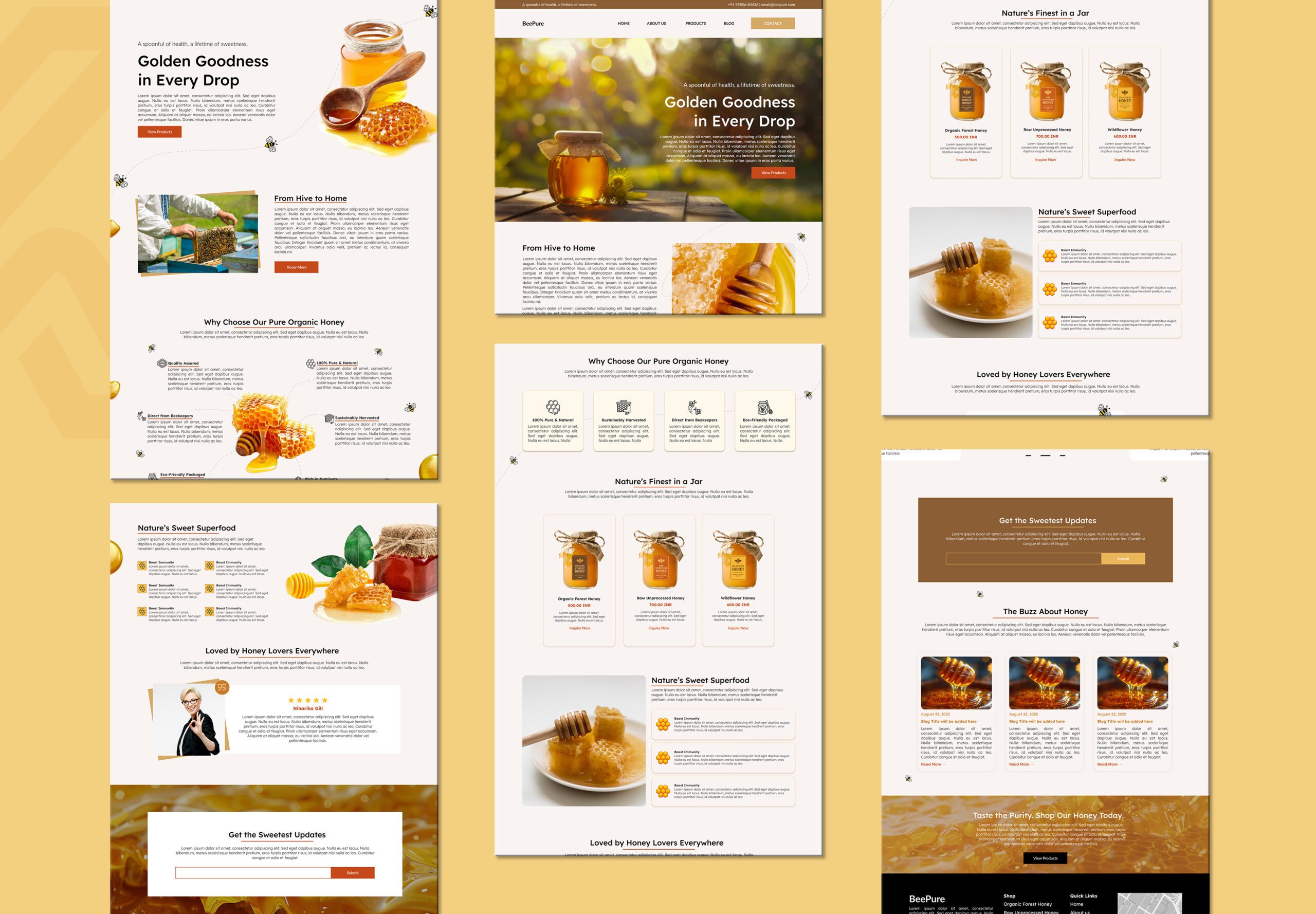 BeePure - Pure Honey, Organic Store & Nature React Theme | Themixly | Image 1