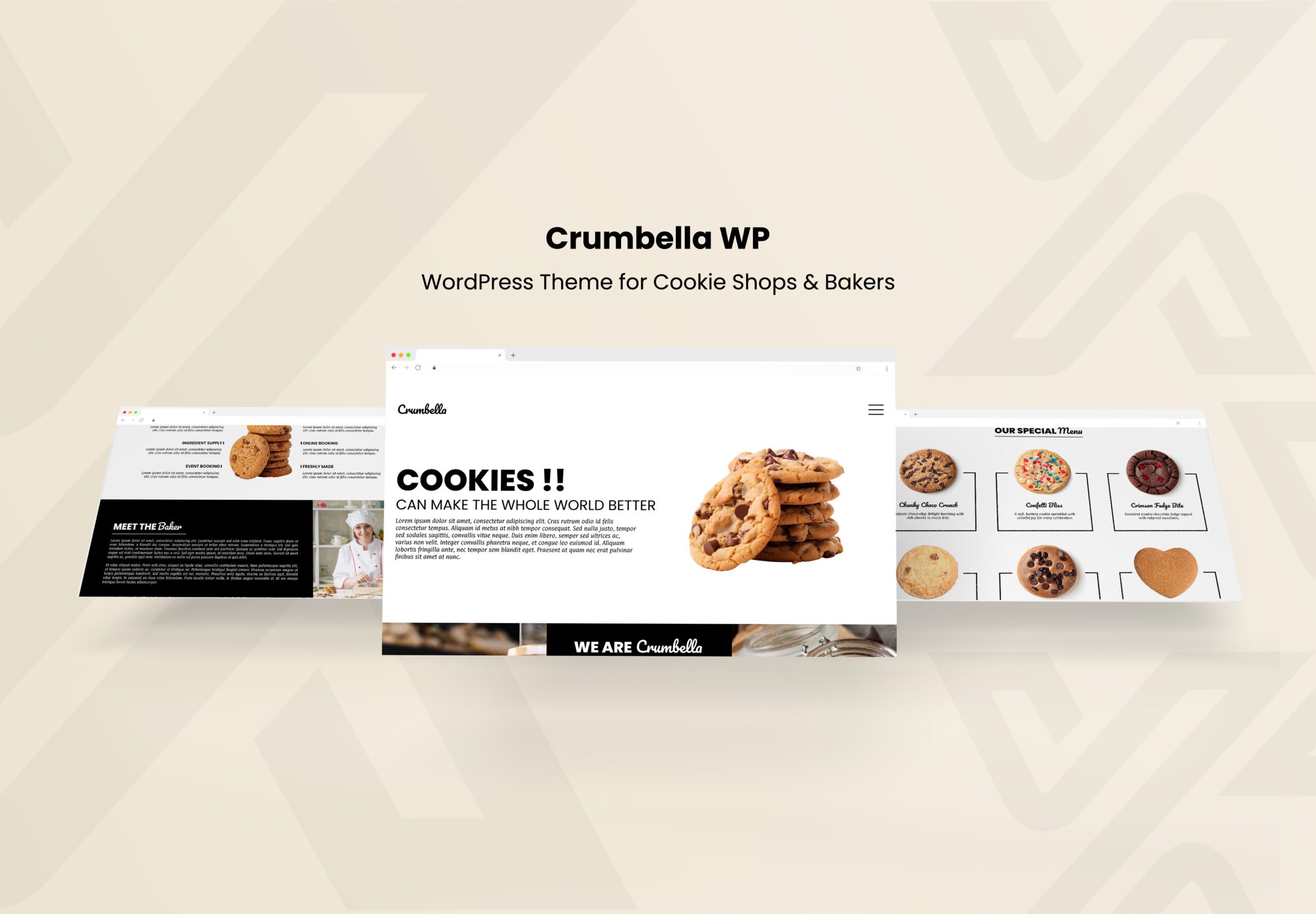 Crumbella WP – WordPress Theme for Cookie Shops & Bakers