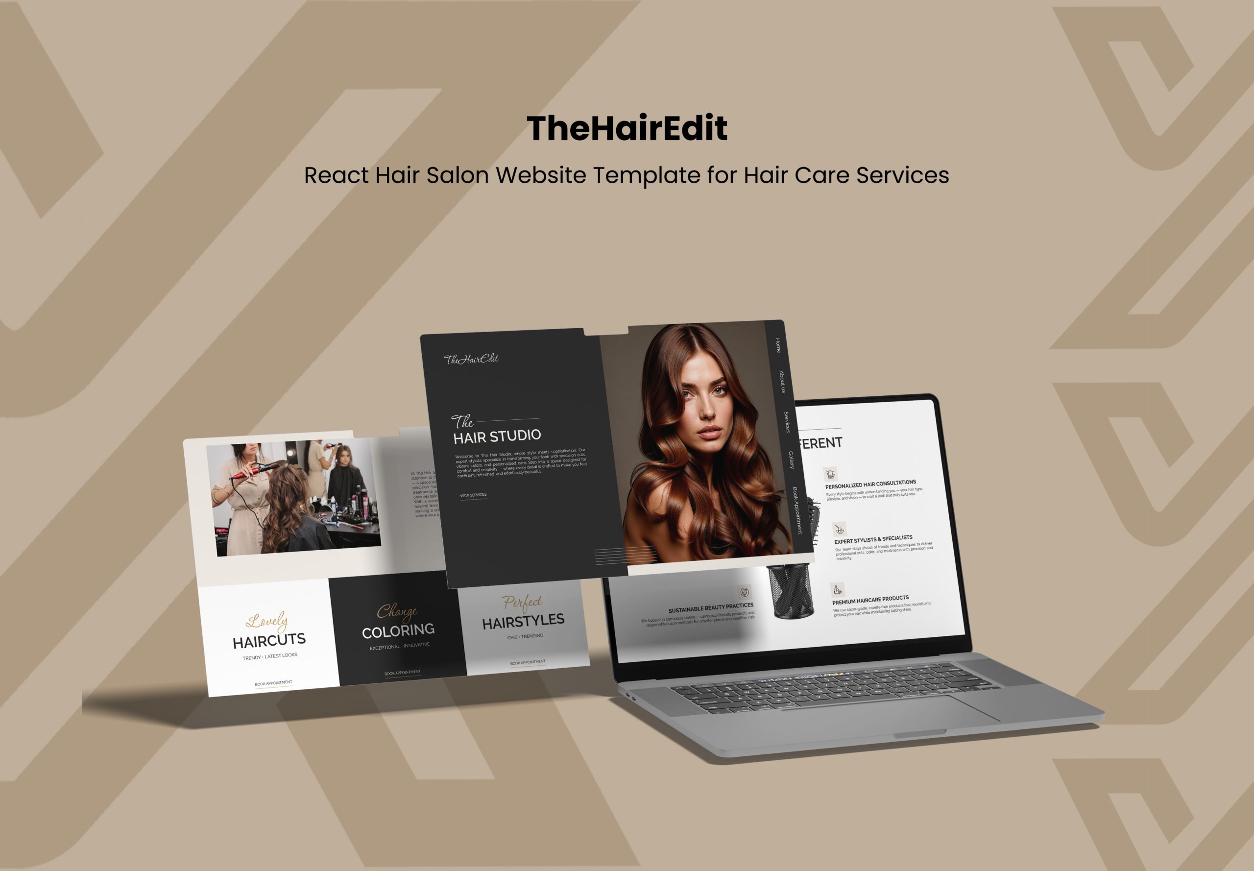 TheHairEdit – React Hair Salon Website Template for Hair Care Services