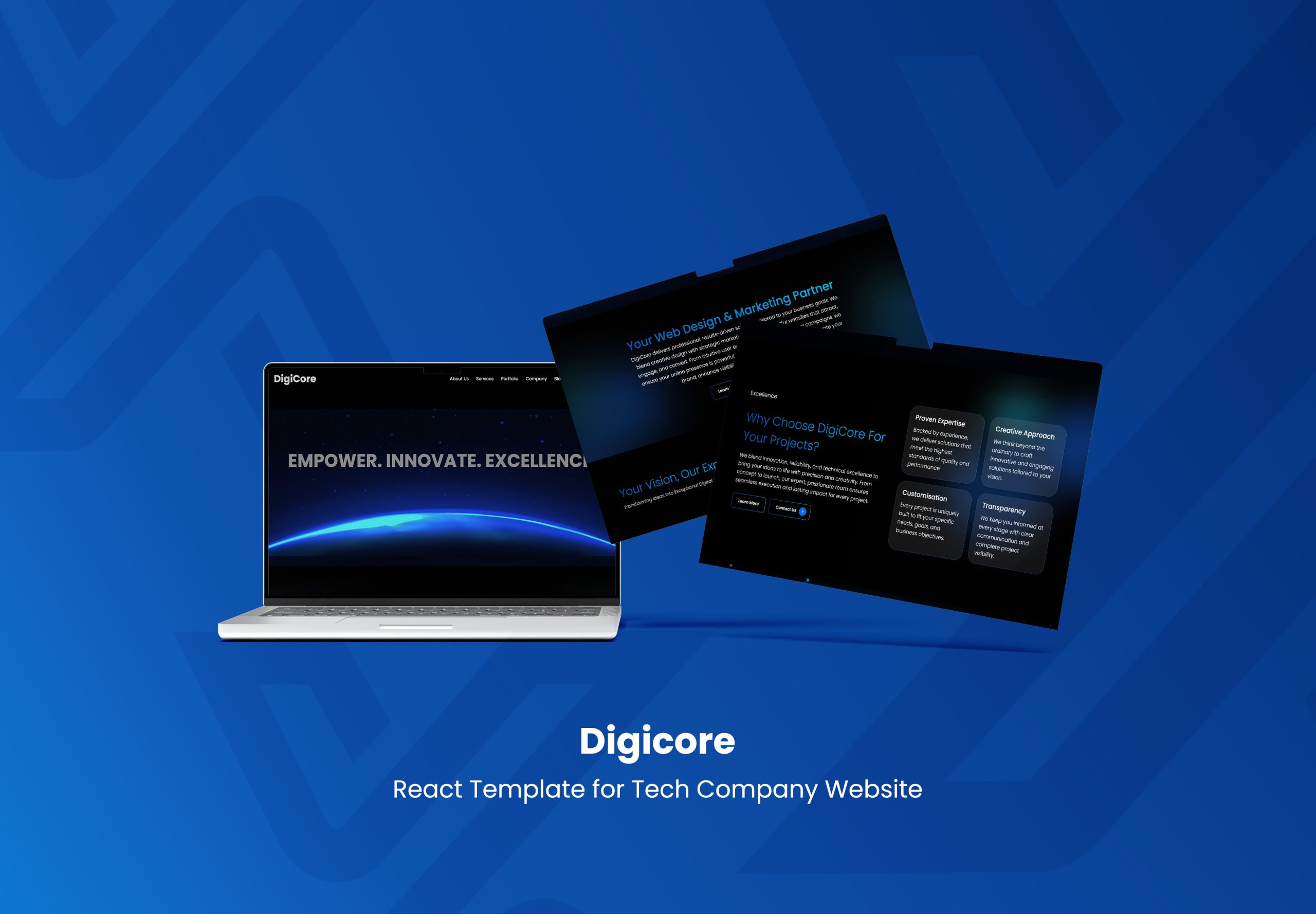 DigiCore – React Template for Tech Company Website