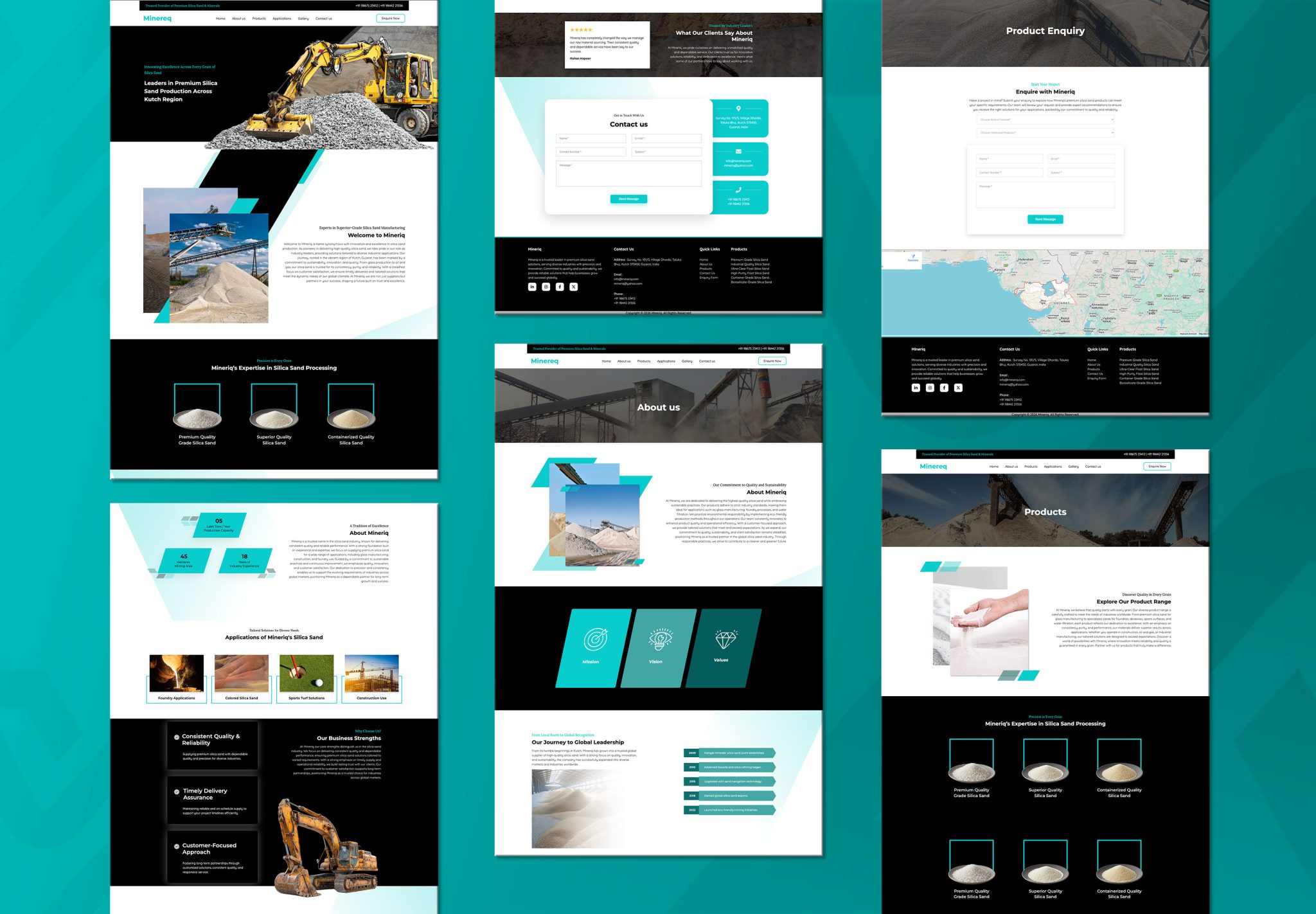 Mineriq – Multi-Pages Preview