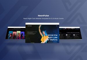 NeonPulse – React Night Club Website Template for DJ & Music Events